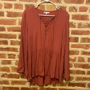 Dr2 terracotta long bell sleeve